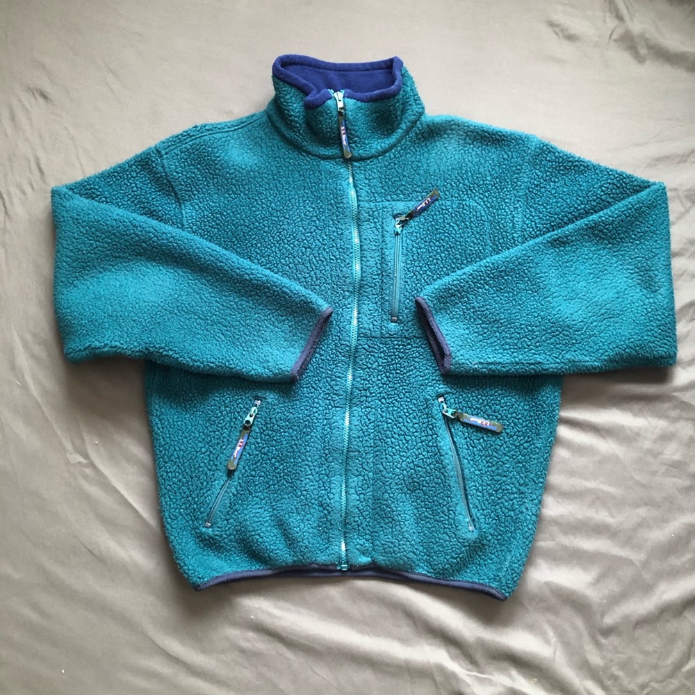 Vintage LL Bean Sherpa Fleece Zip Up